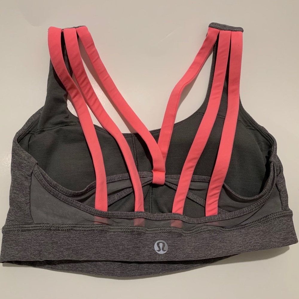 Lululemon sports bra size 4: grey and orange - Picture 3 of 4